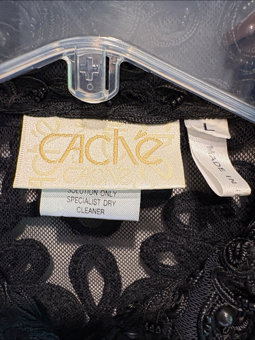 Vintage Cache beaded top size large - Picture 4 of 6